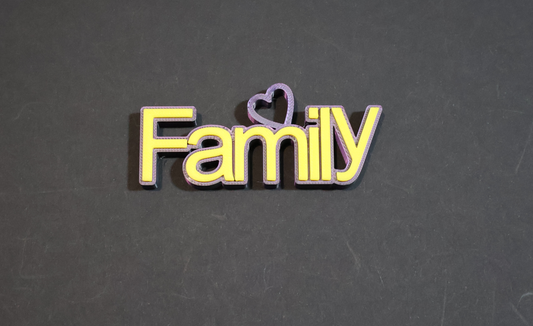 Desk Sign - Family | 3D Printed