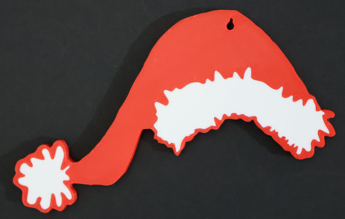 Christmas Ornament - Santa Hat | 3D printed