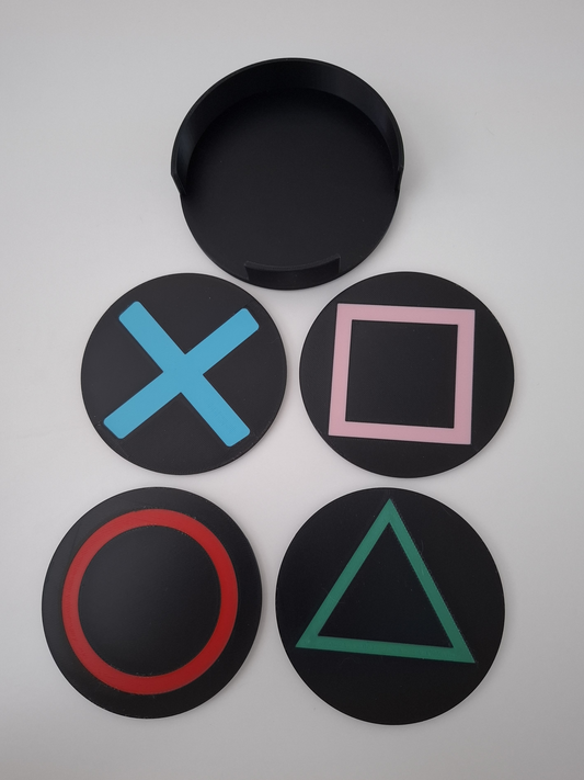 Coasters - Game Themed w/ Holder