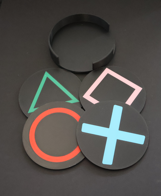 Coasters - Game Themed w/ Holder