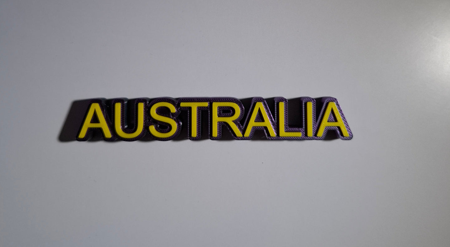 Desk Sign - Australia | 3D Printed