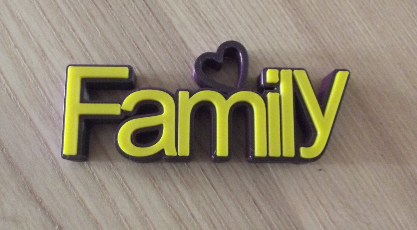 Desk Sign - Family | 3D Printed