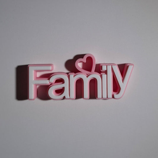 Desk Sign - Family | 3D Printed