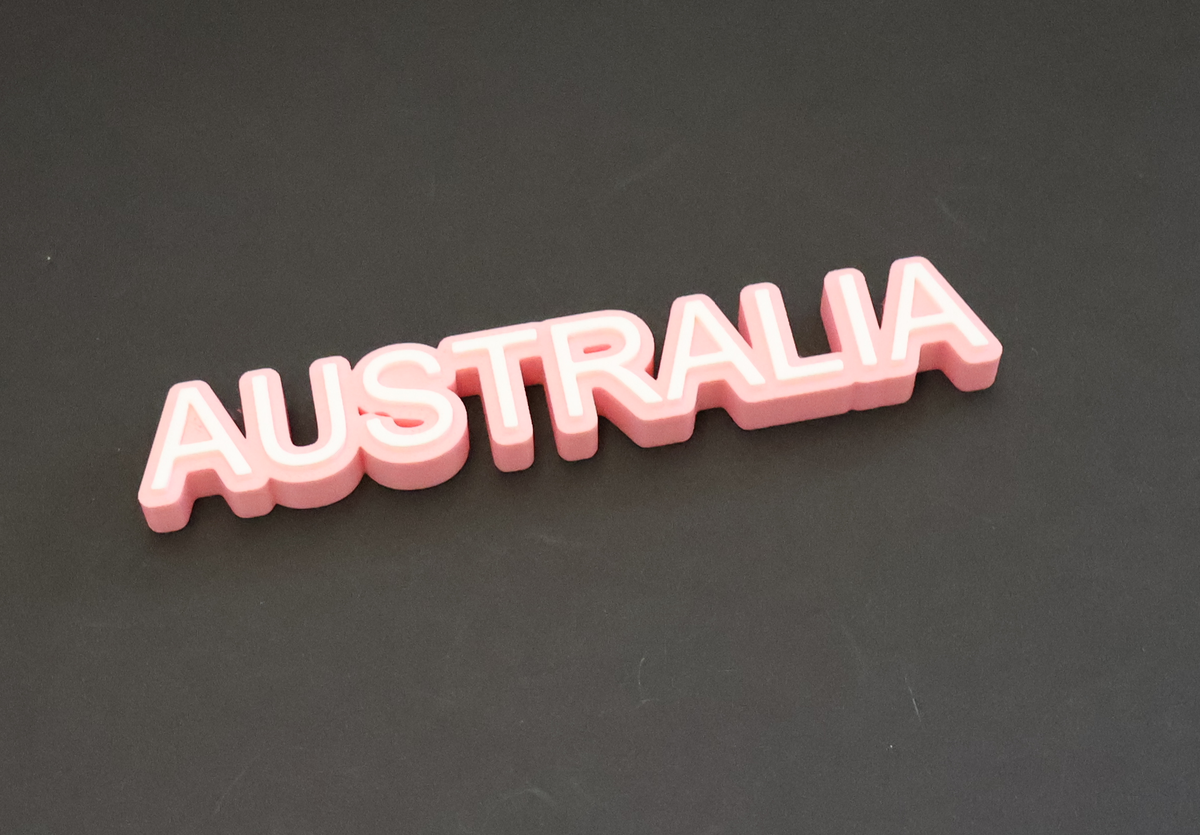 Desk Sign - Australia | 3D Printed