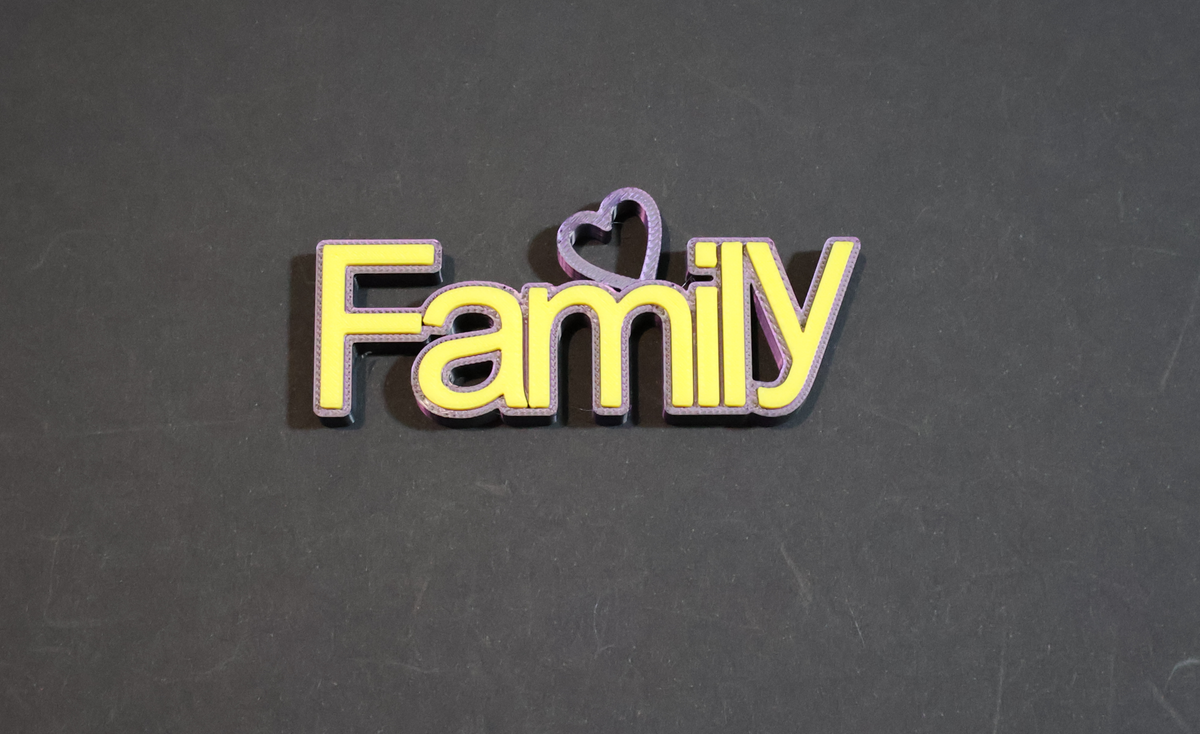 Desk Sign - Family | 3D Printed