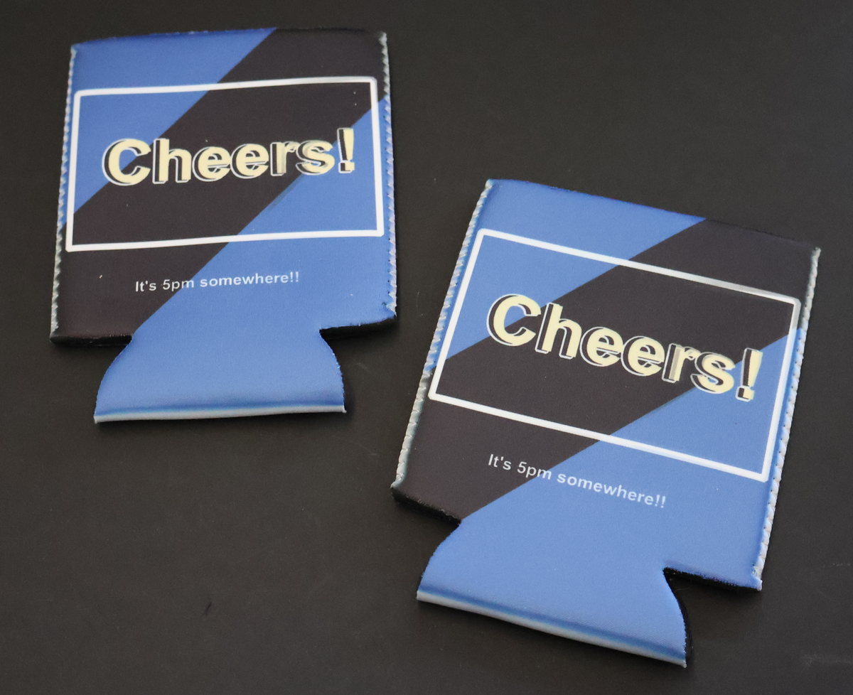 Sublimation print for Stubby Holders - Cheers