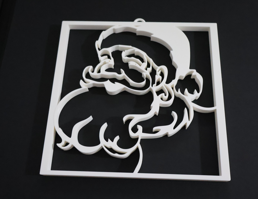 Wall Art - Christmas Santa Face | 3D Printed